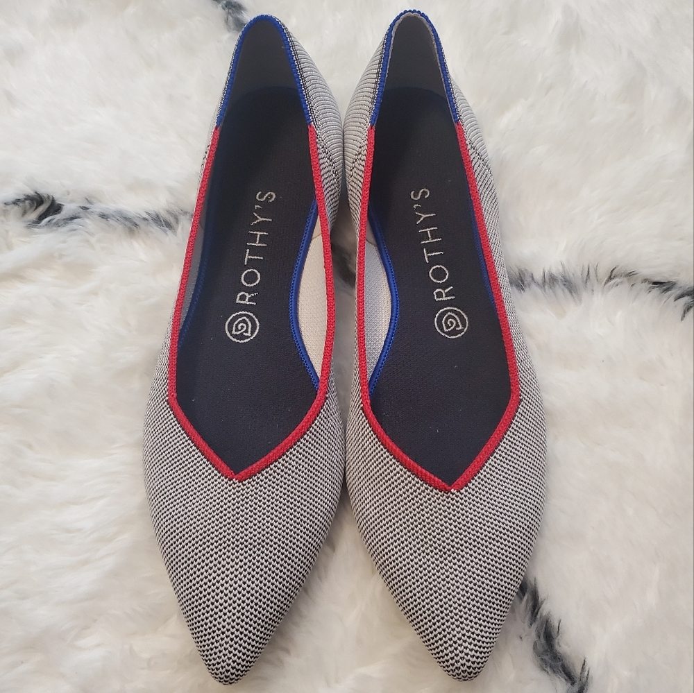 Rothy’s Gray Piped points Size 10